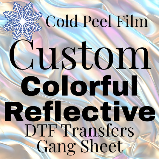 Custom Colorful Reflective DTF Transfers - DTF Gang Sheet