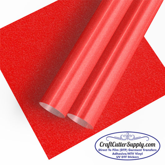 Siser StripFlock Pro - Fluorescent Red 12in x 15in Sheets