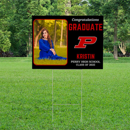 Custom Perry Graduation Yard Sign Style B