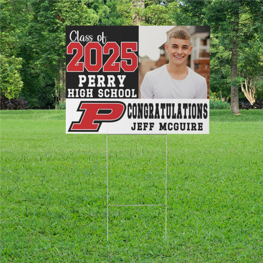 Custom Perry Graduation Yard Sign Style C