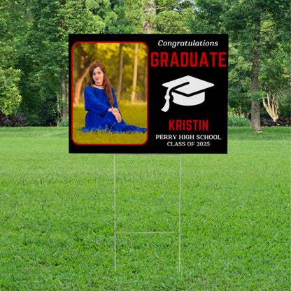 Custom Perry Graduation Yard Sign Style A