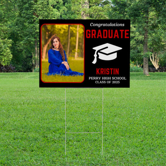 Custom Perry Graduation Yard Sign Style A