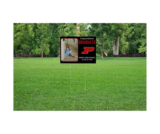 Custom Perry Graduation Yard Sign Style B