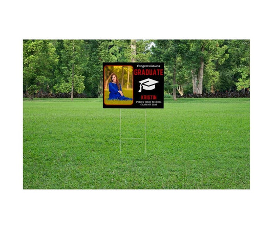 Custom Perry Graduation Yard Sign Style A