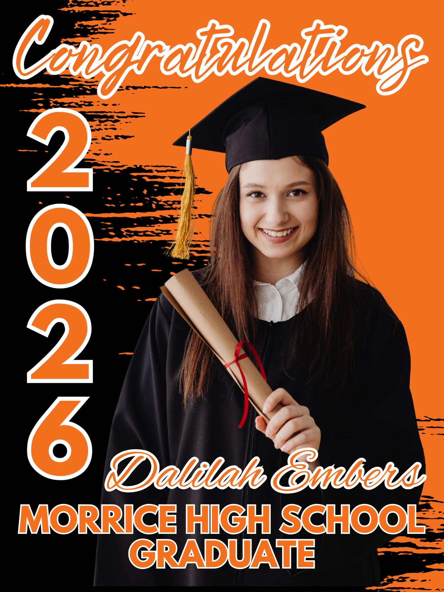 Custom Morrice Graduation Yard Sign