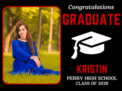 Custom Perry Graduation Yard Sign Style A