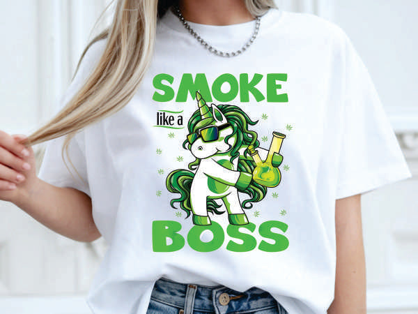 Smoke Like A Boss Unicorn  (CCS DTF Transfer Only)