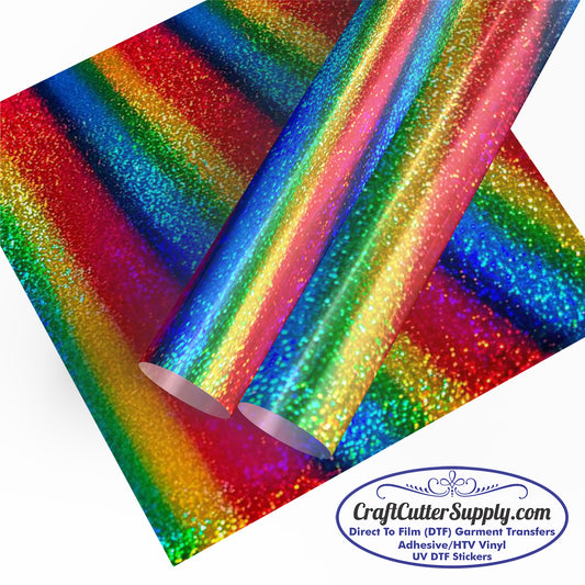 DecoFilm Soft Metallic Rainbow Galaxy Stripes HTV