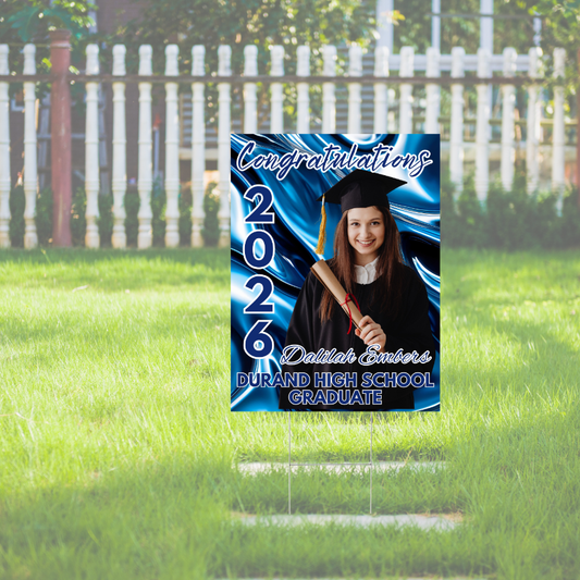 Custom Durand Graduation Yard Sign