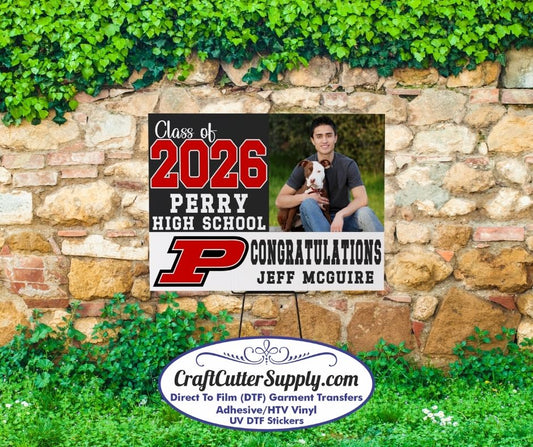 Custom Perry Graduation Yard Sign Style C