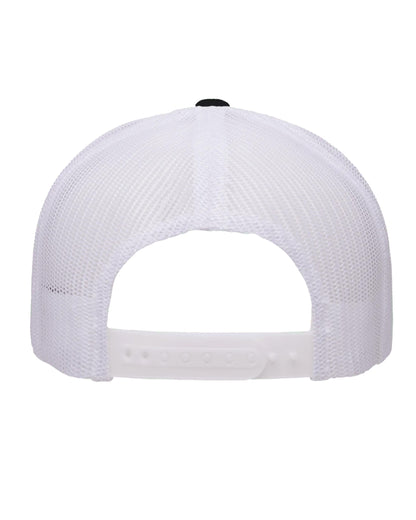 YP Classics® 5-Panel Retro Trucker Cap - 2-Tone Black/White