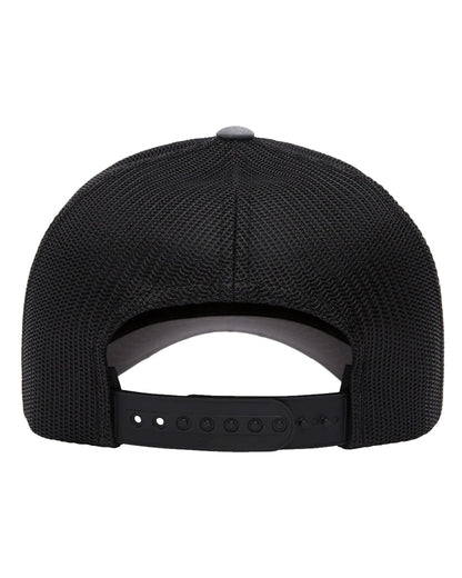 YP Classics® 5-Panel Retro Trucker Cap - 2-Tone Heather/Black