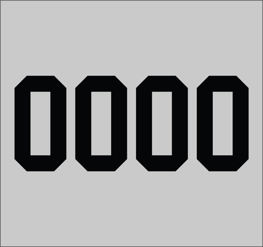 Pre Made Numbers 8 inch Tall - Black (Set of four)