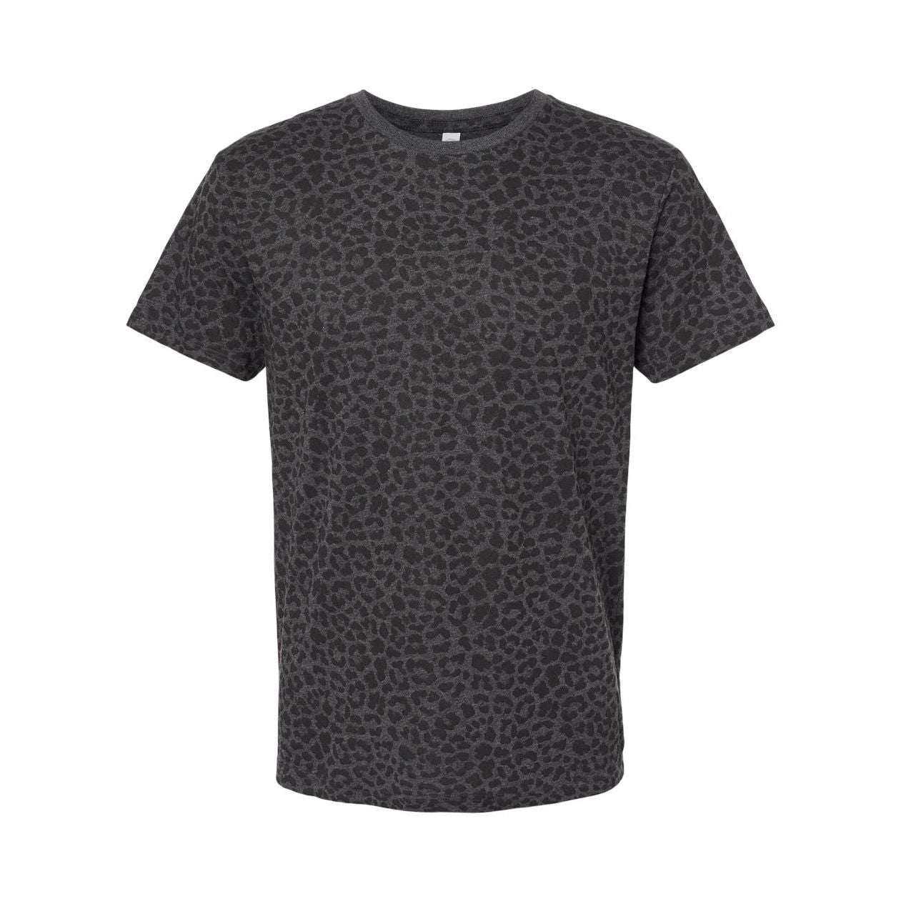 LAT-Fine Jersey Tee - Black Leopard