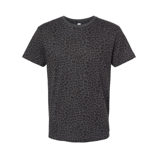 LAT-Fine Jersey Tee - Black Leopard