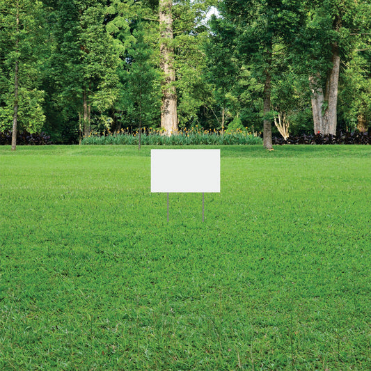 Blank Yard Sign - 24in wide x 18in high - With Or Without Stake