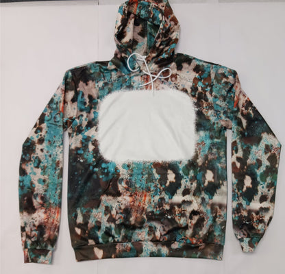 100% Polyester Sublimation Hoodie - Brown, Teal, Orange 2 (Read Full Description)