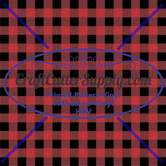 Buffalo Red Plaid Print 12x12