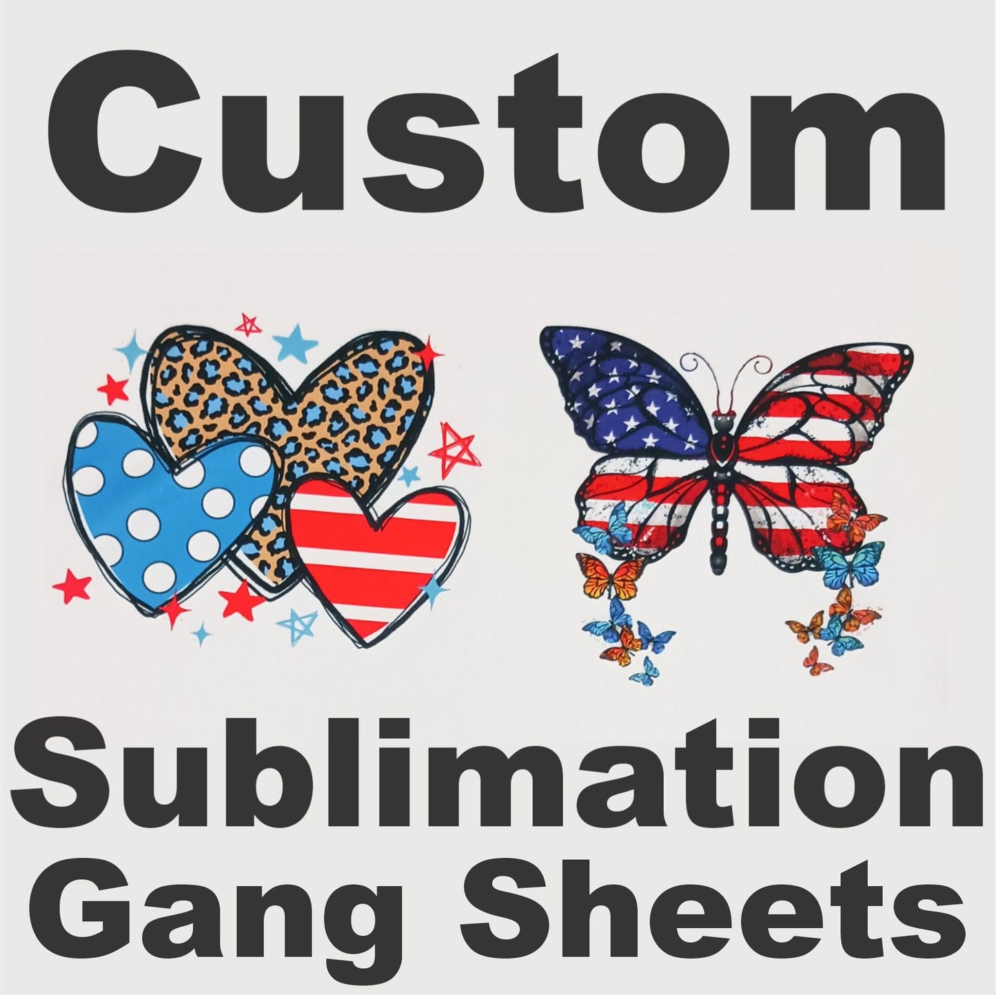 Custom Sublimation Gang Sheet Transfers - You Choose The Length