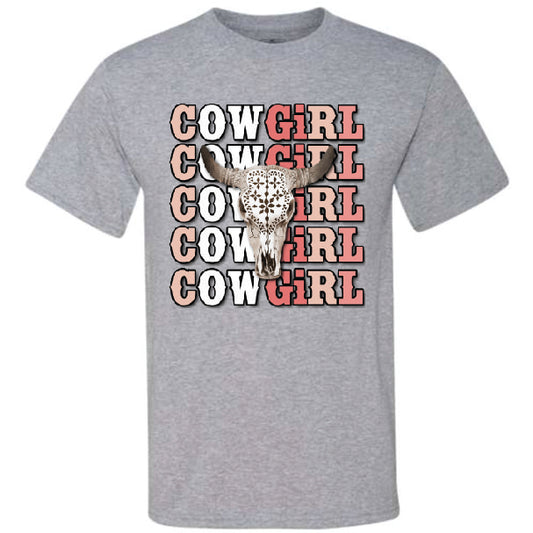 Cowgirl Bull Skull (CCS DTF Transfer Only)