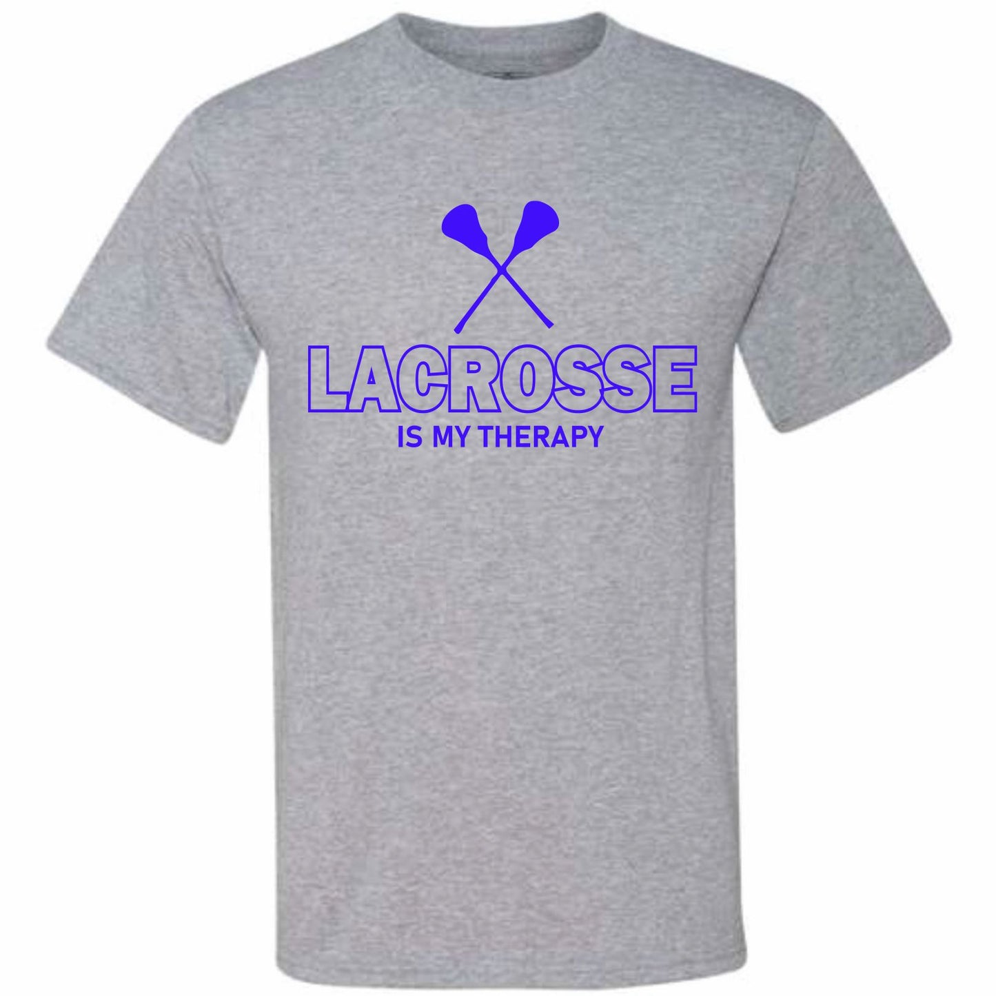 Lacrosse Is My Therapy Blue (CCS DTF Transfer Only)