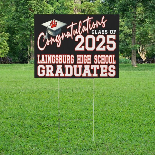 2025 Laingsburg Graduation Yard Sign