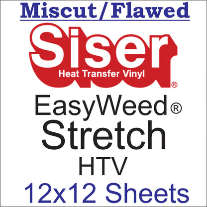 Siser Stretch HTV Miscut/Flawed Black ON SALE TODAY