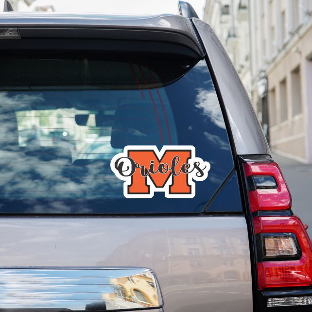 Morrice M With Orioles Car Decal