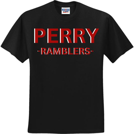 Adult Black T Shirt Perry Ramblers 3