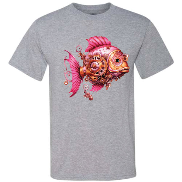 Pink Steampunk Fish (CCS DTF Transfer Only)