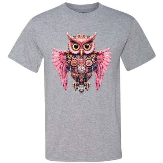 Pink Steampunk Owl (CCS DTF Transfer Only)