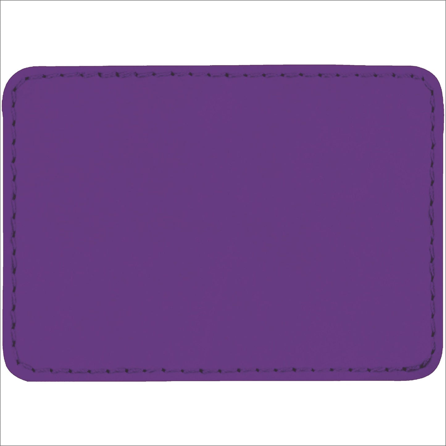 3" x 2" Rectangle Purple Laserable/DTF/UV DTF Leatherette Patch with Heat Adhesive