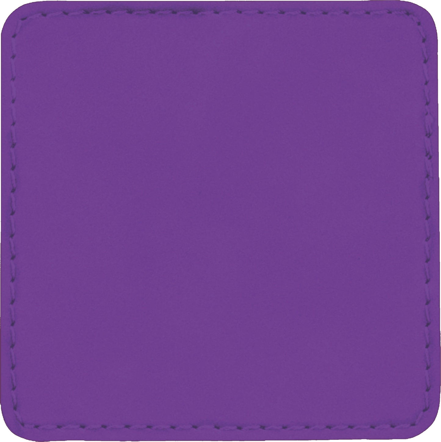 2 1/2" x 2 1/2" Square Purple Laserable/DTF/UV DTF Leatherette Patch with Heat Adhesive