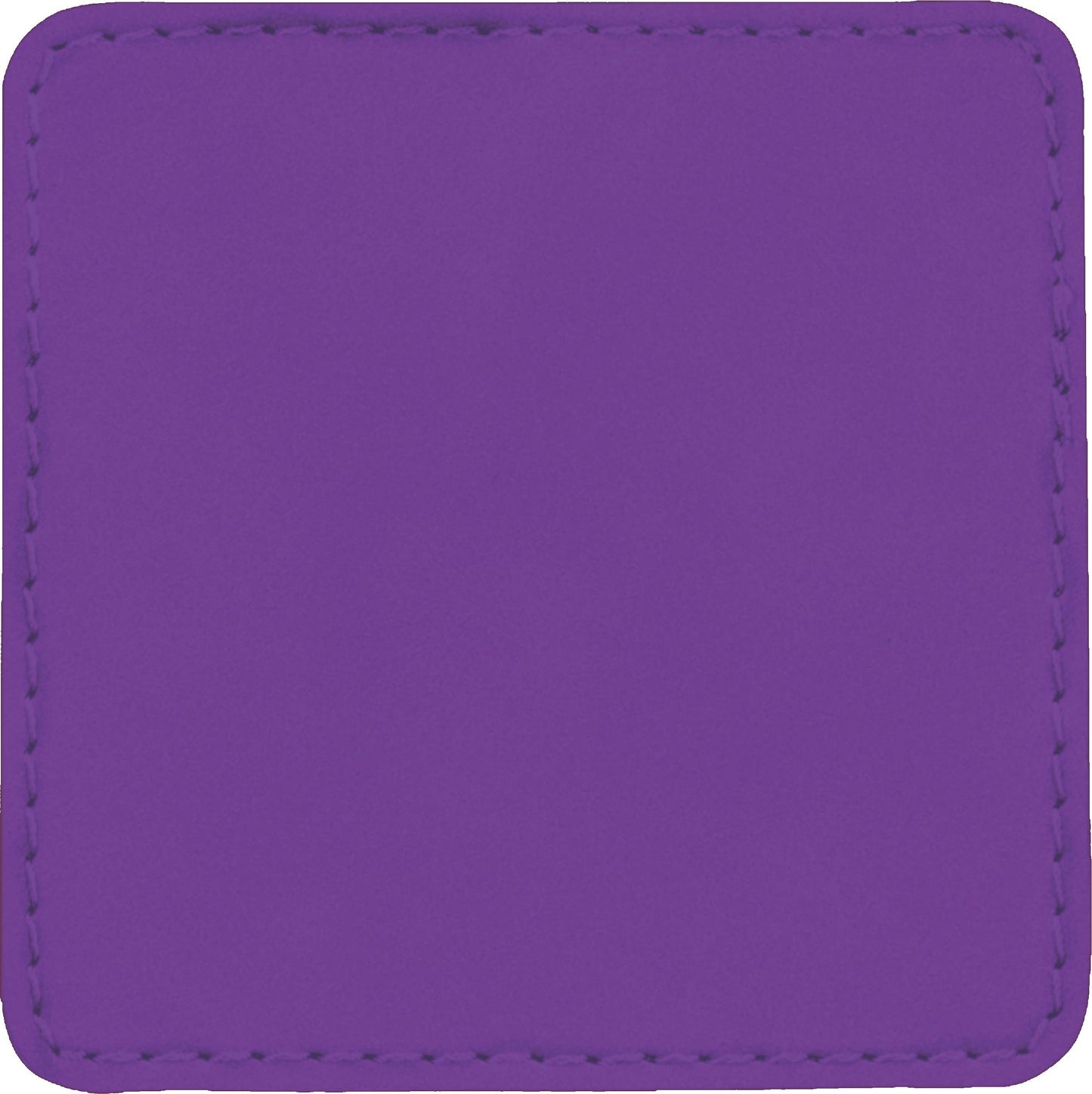 3" x 3" Square Purple Laserable/DTF/UV DTF Leatherette Patch with Heat Adhesive