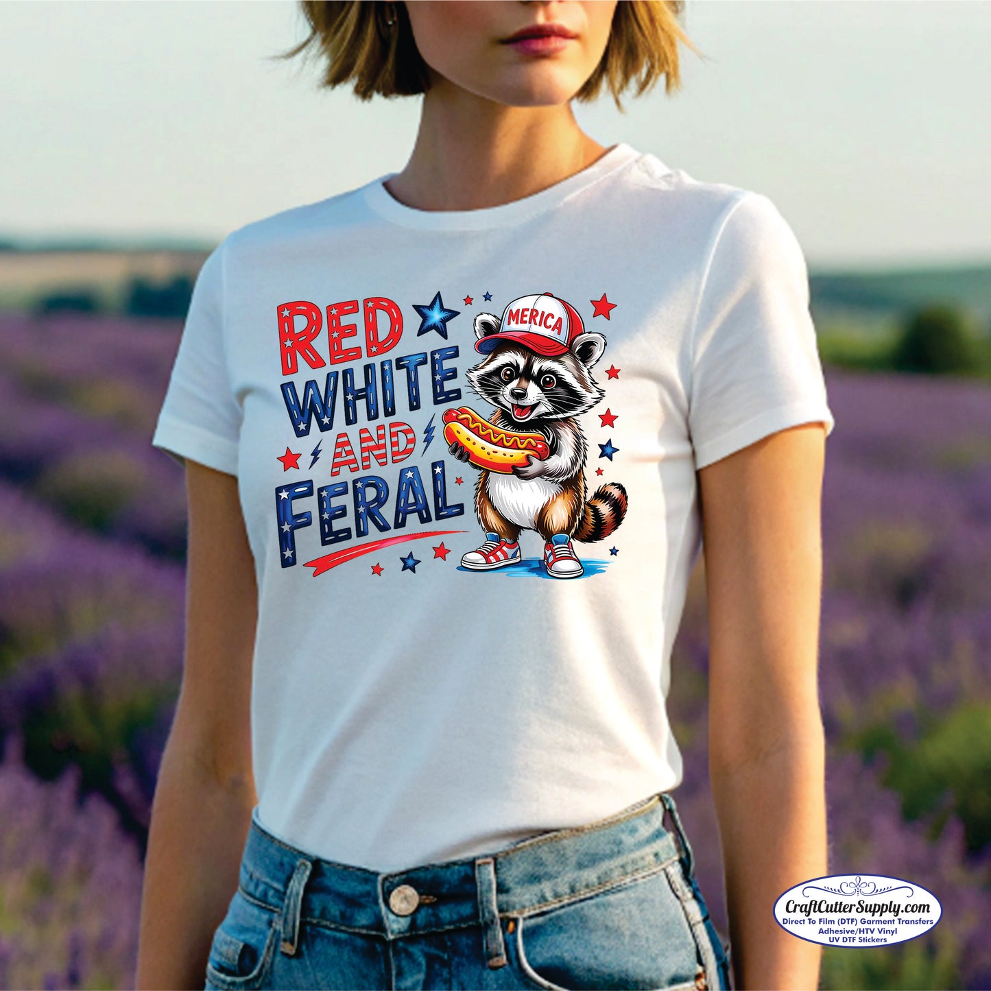 Red White and Feral (CCS DTF Transfer Only)