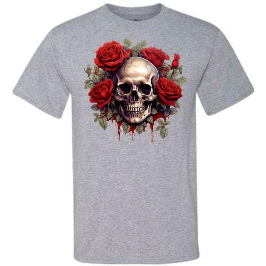 Skull With Roses (CCS DTF Transfer Only)