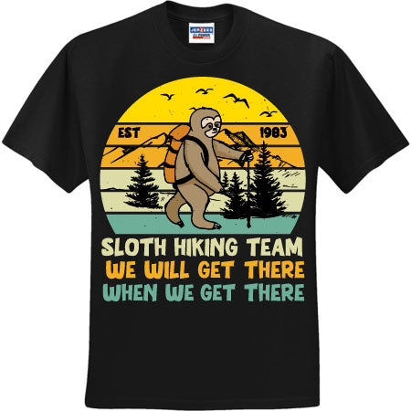 Sloth Hiking Team (CCS DTF Transfer Only)