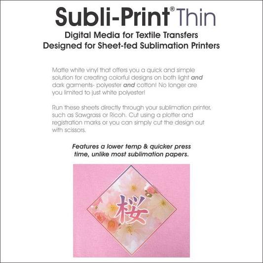 Subli-Print Thin Matte White (For A Sublimation Printer)
