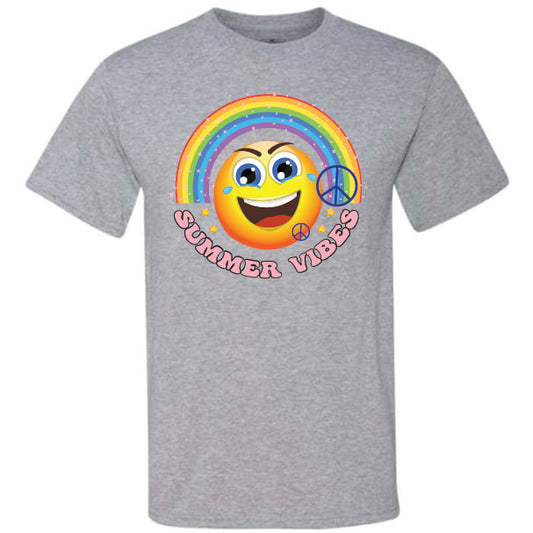 Summer Vibes Smiley Rainbow (CCS DTF Transfer Only)