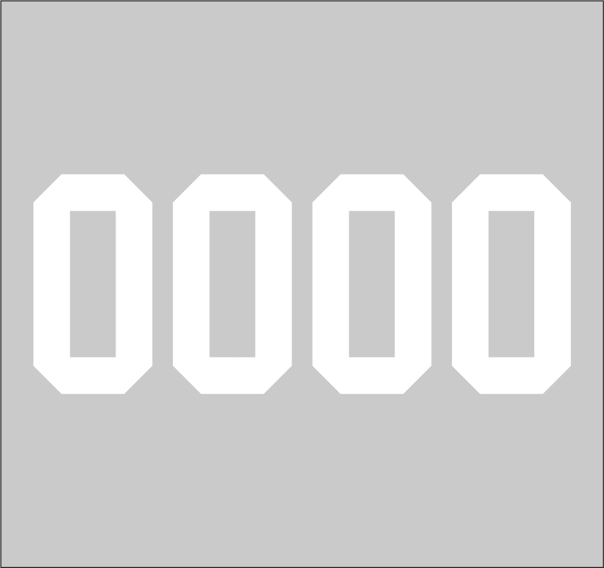 Pre Made Numbers 8 inch Tall - White (Set of four)