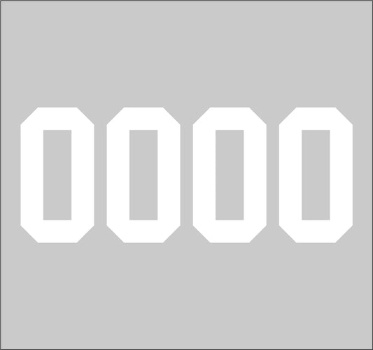 Pre Made Numbers 8 inch Tall - White (Set of four)