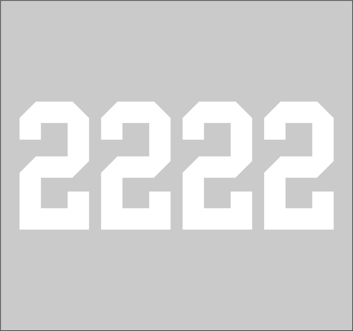 Pre Made Numbers 8 inch Tall - White (Set of four)