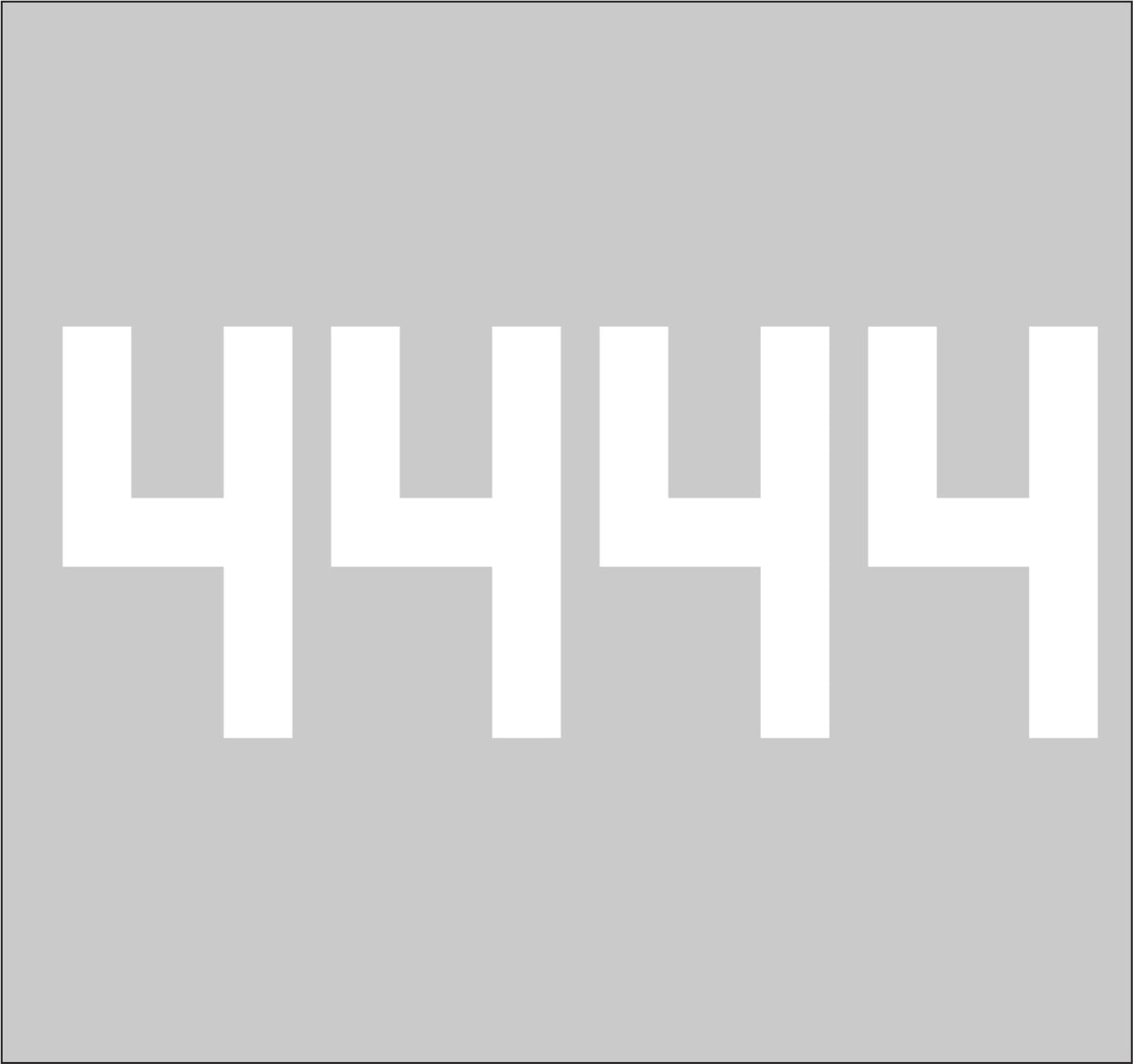 Pre Made Numbers 8 inch Tall - White (Set of four)