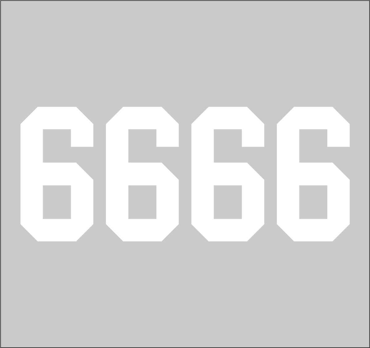 Pre Made Numbers 8 inch Tall - White (Set of four)