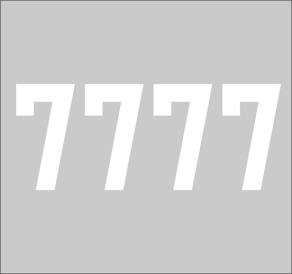 Pre Made Numbers 8 inch Tall - White (Set of four)