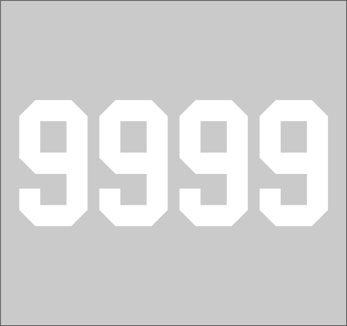 Pre Made Numbers 8 inch Tall - White (Set of four)
