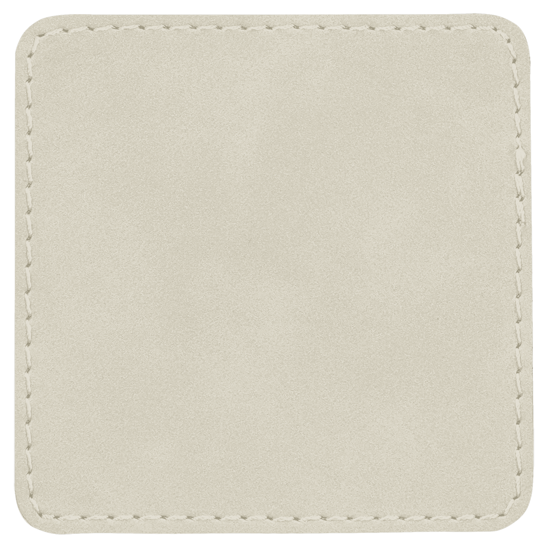 3" x 3" Square White Laserable/DTF/UV DTF Leatherette Patch with Heat Adhesive