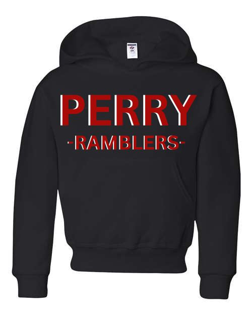 Youth Black Hoodie Perry Ramblers 3