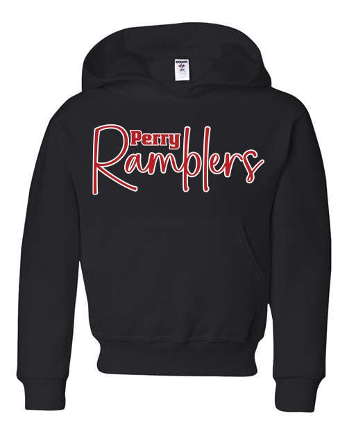 Youth Black Hoodie Perry Ramblers 4