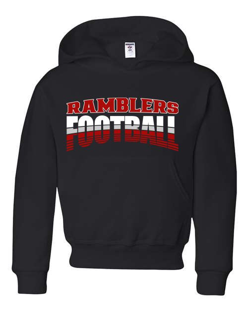 Youth Black Hoodie Ramblers Football 5